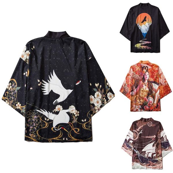 2020 summer couple sunscreen thin loose kimono men women japanese kimonos cardigan yukata chinese style robe spring men shirts, White;black
2020 summer couple sunscreen thin loose kimono men women japanese kimonos cardigan yukata chinese style robe spring men shirts, White;black
