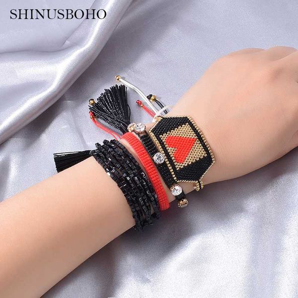 miyuki bracelets for women red heart handmade stretchy charm wrap friendship bracelet pulseras mujer crystal tassel drop, Golden;silver
miyuki bracelets for women red heart handmade stretchy charm wrap friendship bracelet pulseras mujer crystal tassel drop, Golden;silver