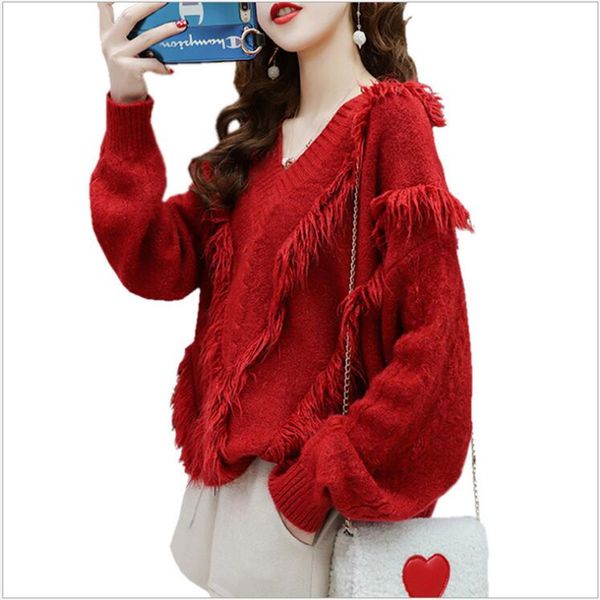 2019 new autumn winter solid knitted sweaters women long sleeve v-neck pullover slim pull femme jumpers sueter mujer s97, White;black
2019 new autumn winter solid knitted sweaters women long sleeve v-neck pullover slim pull femme jumpers sueter mujer s97, White;black