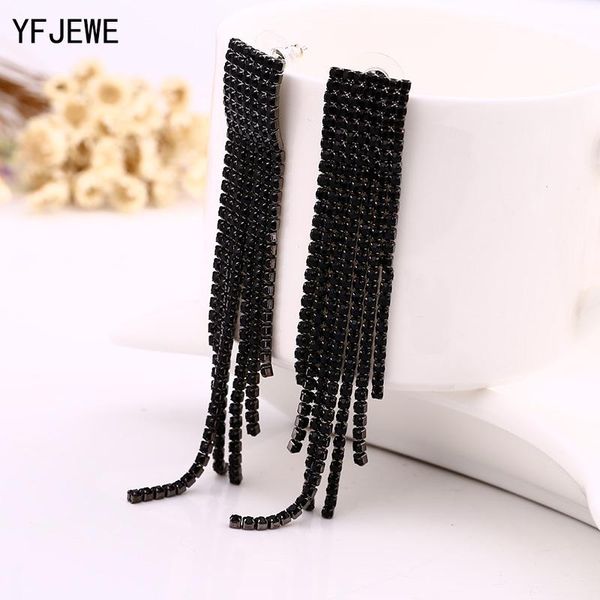 black full rhinestone vintage tassel earrings drop earring quality earrings for women luxury jewelry long dangle earring #e019, Golden;silver
black full rhinestone vintage tassel earrings drop earring quality earrings for women luxury jewelry long dangle earring #e019, Golden;silver