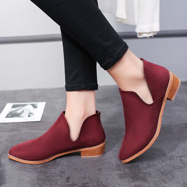 2019 new style fashion women ankle boots pointed toe thick bottom su de leather waterproof woman boots, Black
2019 new style fashion women ankle boots pointed toe thick bottom su de leather waterproof woman boots, Black