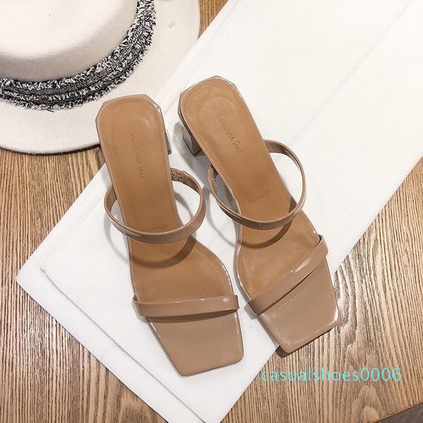 summer slippers med heels party mules shoes ladies 2020 new women slides fashion shoes female concise pu ladies slippers c06, Black
summer slippers med heels party mules shoes ladies 2020 new women slides fashion shoes female concise pu ladies slippers c06, Black