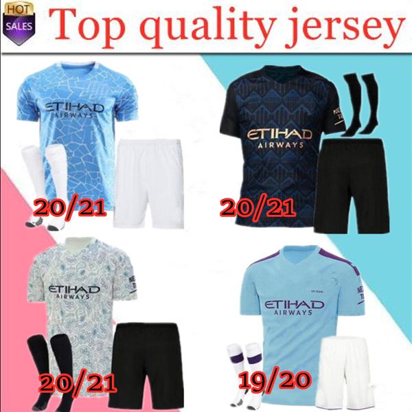 men kit + socks 20 21 sterling de bruyne kun aguero soccer jersey 2020 2021 sane jesus kids football shirt kit sets uniform, Black
men kit + socks 20 21 sterling de bruyne kun aguero soccer jersey 2020 2021 sane jesus kids football shirt kit sets uniform, Black