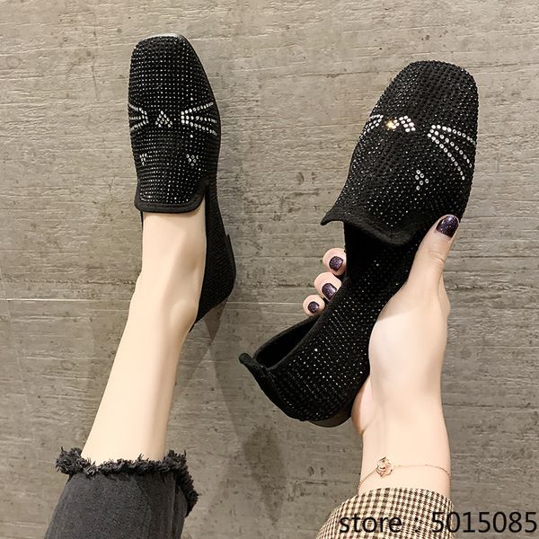 2020 spring women loafers bling slip on flat shoes cat boat shoes square toe flats woman casual female zapatos mujer 7939n, Black
2020 spring women loafers bling slip on flat shoes cat boat shoes square toe flats woman casual female zapatos mujer 7939n, Black