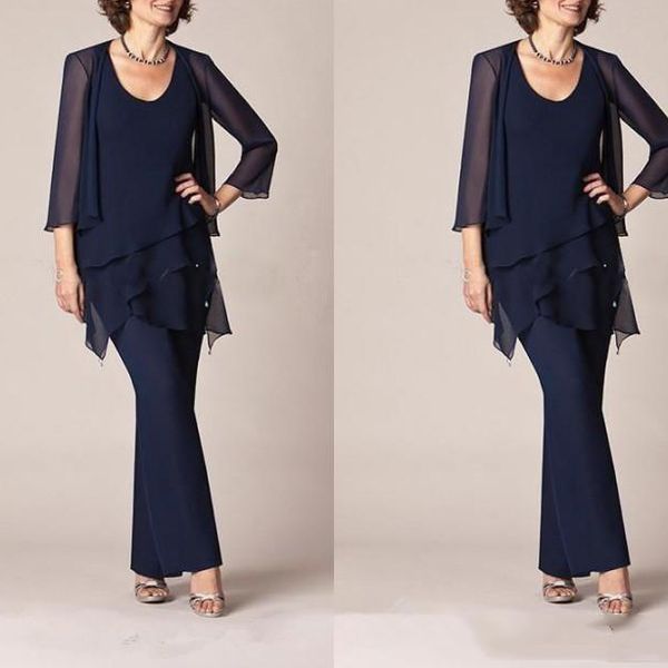 elegant dark navy 3 pieces mother of the bridal dress with jacket with 3/4 long sleeve mother pants suit formal party dress, Black;red
elegant dark navy 3 pieces mother of the bridal dress with jacket with 3/4 long sleeve mother pants suit formal party dress, Black;red