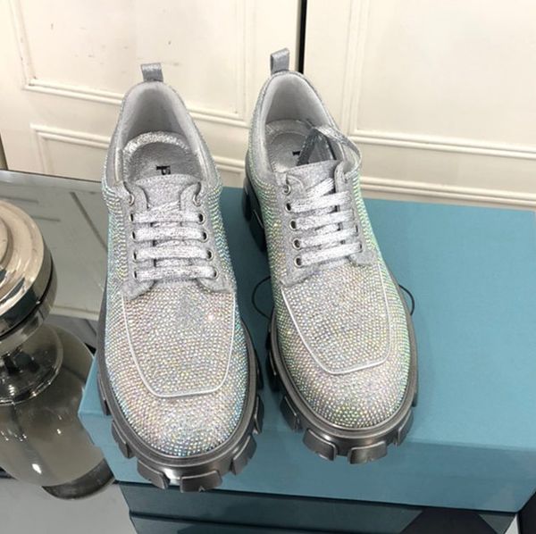 2019 designer brand round head thick heel lace-up casual shoes p home line of starlight anti-slip outsole outdoor slideshow womens sneakers, Black
2019 designer brand round head thick heel lace-up casual shoes p home line of starlight anti-slip outsole outdoor slideshow womens sneakers, Black