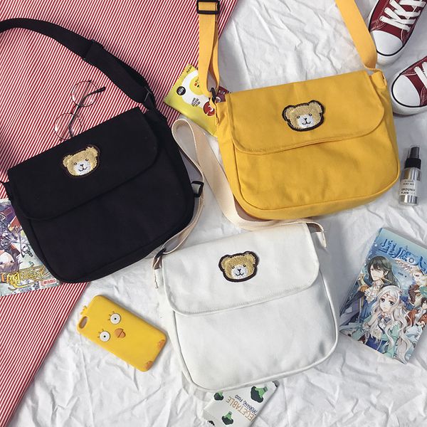 2020 new korean fashion women's shoulder messenger bag girl bear bag casual student canvas
2020 new korean fashion women's shoulder messenger bag girl bear bag casual student canvas