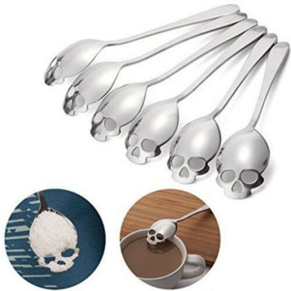 горячий сахарный череп чай ложка из нержавеющей стали silverware skeleton для чая кофе q
горячий сахарный череп чай ложка из нержавеющей стали silverware skeleton для чая кофе q