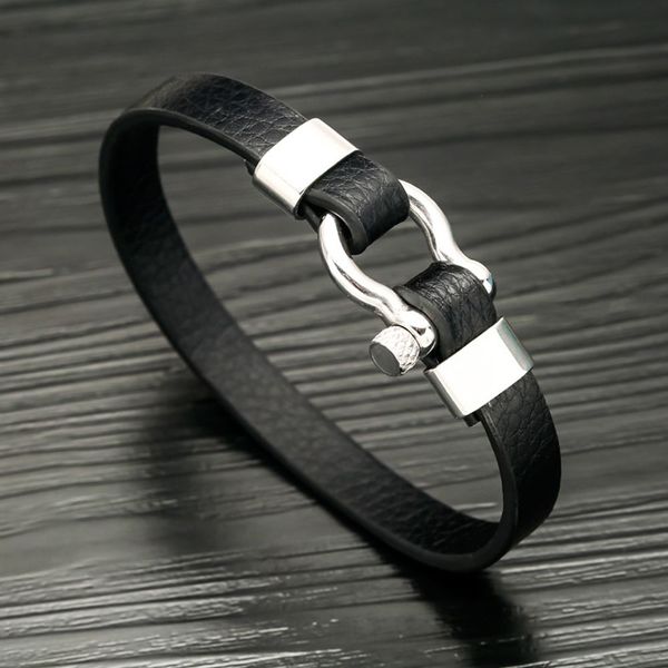 punk style men black leather bracelet with screw clasp stainless steel jewelry different length choose birthday gift
punk style men black leather bracelet with screw clasp stainless steel jewelry different length choose birthday gift
