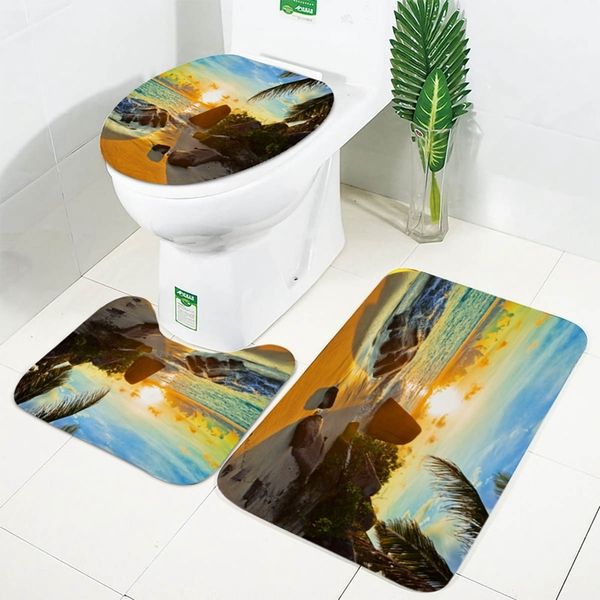3pcs/set morning scenery print non slip toilet bathroom pad floor mat rug carpet absorbent pedestal rug lid toilet cover bath other bath t
3pcs/set morning scenery print non slip toilet bathroom pad floor mat rug carpet absorbent pedestal rug lid toilet cover bath other bath t