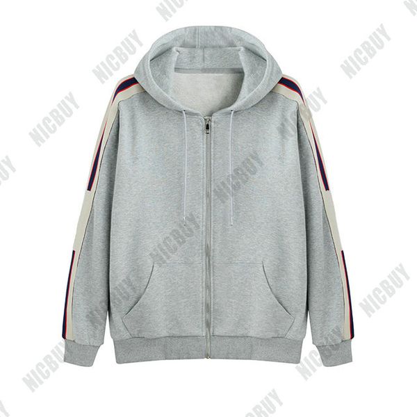 fashion autumn designer mens gray color fabric tape brand embroidery striped letter hoodies cardigan hooded cotton pocket casual sweatshirt, Black
fashion autumn designer mens gray color fabric tape brand embroidery striped letter hoodies cardigan hooded cotton pocket casual sweatshirt, Black