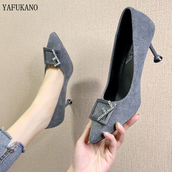 women shoes woman pumps spring new pointed toe casual shoes metal square buckle ladies female high heels, Black
women shoes woman pumps spring new pointed toe casual shoes metal square buckle ladies female high heels, Black