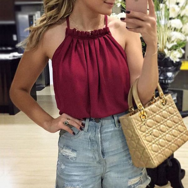summer chiffon cami frilled tank boho beach cover up camisole debardeur femme abbigliamento donna, White
summer chiffon cami frilled tank boho beach cover up camisole debardeur femme abbigliamento donna, White