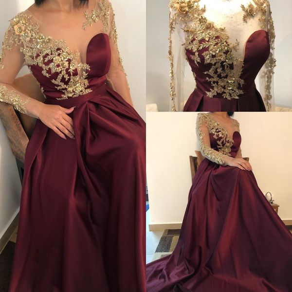 plus size gold lace long sleeve evening prom dresses 2020 long burgundy dresses, Black;red
plus size gold lace long sleeve evening prom dresses 2020 long burgundy dresses, Black;red