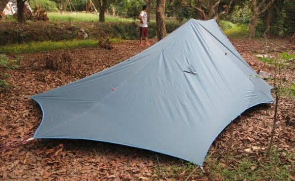 

axeman large outdoor camping three season tents 2-3 person ultralight 20 d siliconized one single outer tent sun shelter