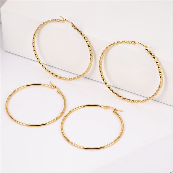 round earrings for women stainless steel jewelry woman minimalist hoop earrings 2020 fashion jewelry summer accessories, Golden;silver
round earrings for women stainless steel jewelry woman minimalist hoop earrings 2020 fashion jewelry summer accessories, Golden;silver