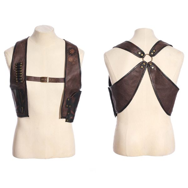 steampunk gothic vintage coffee sleeveless men coat vest steampunk vintage short men vest fashion cowboy punk leather coats, Black;white
steampunk gothic vintage coffee sleeveless men coat vest steampunk vintage short men vest fashion cowboy punk leather coats, Black;white
