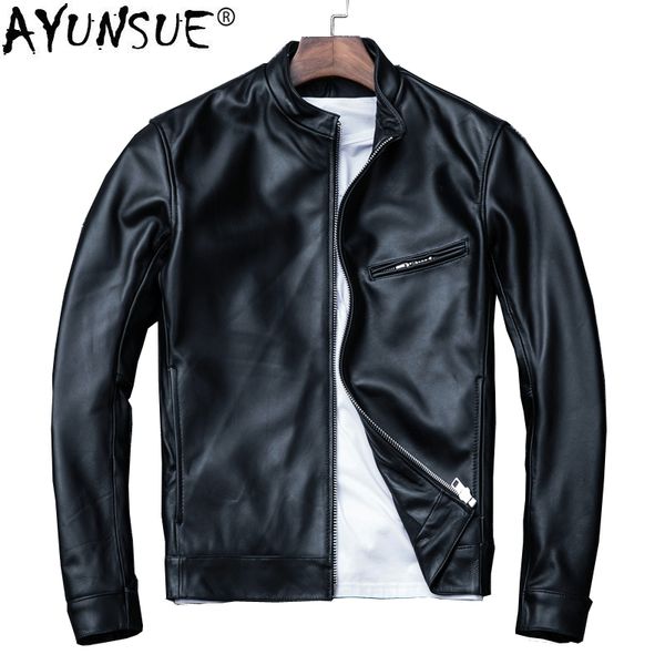 ayunsue genuine leather jacket men spring autumn sheepskin coat plus size leather coats men clothes veste cuir homme kj1918, Black
ayunsue genuine leather jacket men spring autumn sheepskin coat plus size leather coats men clothes veste cuir homme kj1918, Black