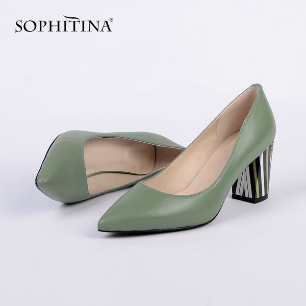 sophitina elegant pumps fashion flower square heels office woman shoes pointed toe slip-on genuine leather handmade pumps sc135, Black
sophitina elegant pumps fashion flower square heels office woman shoes pointed toe slip-on genuine leather handmade pumps sc135, Black