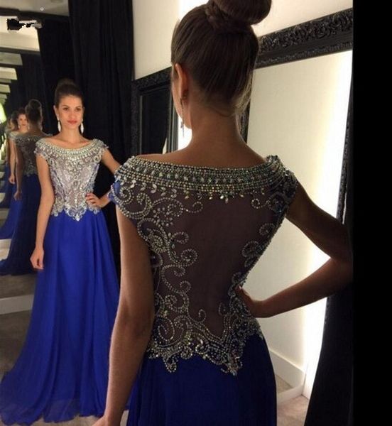 abendkleider lang 2017 royal blue sheer back a-line chiffon evening dresses o-neck sparkly beaded pink prom gowns formal dresses, White;black
abendkleider lang 2017 royal blue sheer back a-line chiffon evening dresses o-neck sparkly beaded pink prom gowns formal dresses, White;black