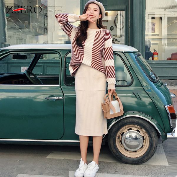 autumn spring knitted set womans suits thick loose plaid sweater + pencil skirt set for women suit clothing 2 piece knit, White
autumn spring knitted set womans suits thick loose plaid sweater + pencil skirt set for women suit clothing 2 piece knit, White