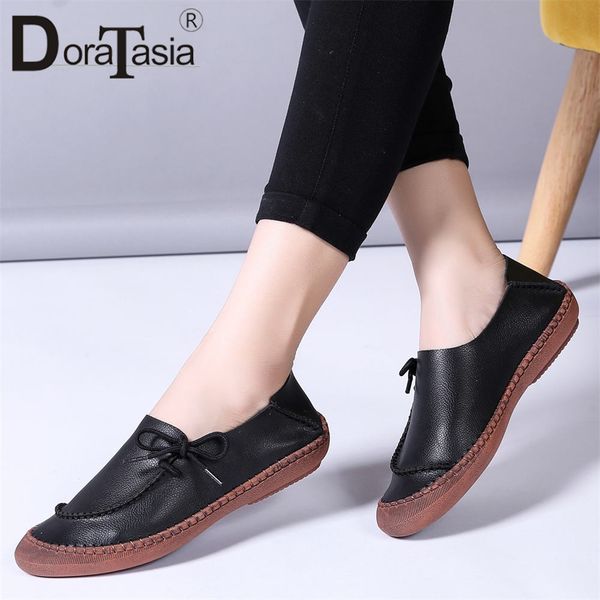 doratasia new fashion ladies genuine leather flats women casual soft shallow boat shoes women bowtie loafers sewing shoes woman, Black
doratasia new fashion ladies genuine leather flats women casual soft shallow boat shoes women bowtie loafers sewing shoes woman, Black