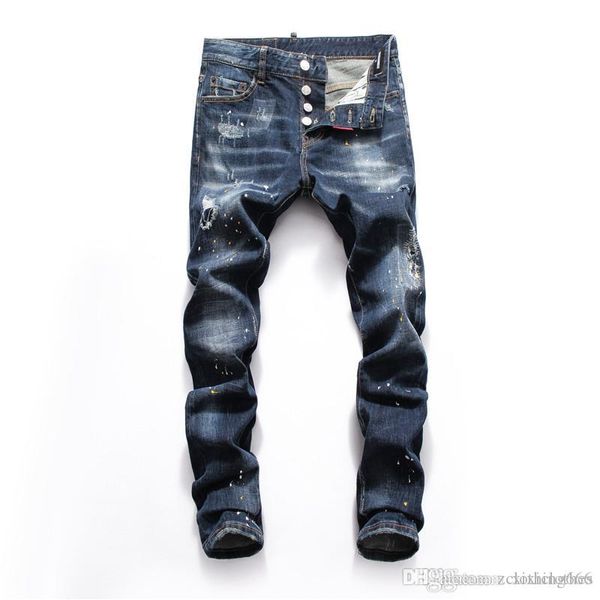 2020 mens designer jeans trend new european station slim feet black fashion designer mens skinny jeans fear of god, Blue
2020 mens designer jeans trend new european station slim feet black fashion designer mens skinny jeans fear of god, Blue