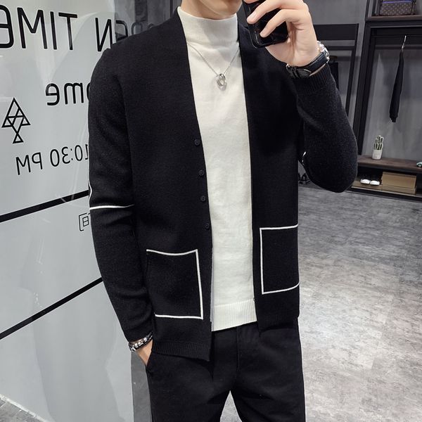 fashion korean knitted sweater men autumn new cardigan men geometric patterns all match streetwear loose winter sweater 3xl, White;black
fashion korean knitted sweater men autumn new cardigan men geometric patterns all match streetwear loose winter sweater 3xl, White;black