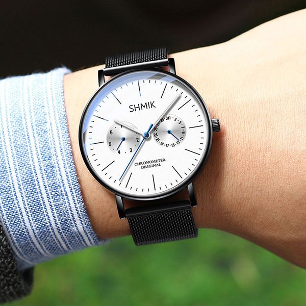 fashion brand design men's business watch slim mesh strap minimalist wrist watches for men quartz sports watch relogio masculino, Slivery;brown
fashion brand design men's business watch slim mesh strap minimalist wrist watches for men quartz sports watch relogio masculino, Slivery;brown