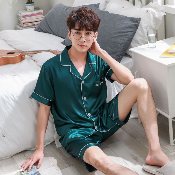 women's sleepwear couple pajamas womens silk satin pajama set summer short sleeve shirt elastic waist shorts pyjama suit lounge homewea, Black;red
women's sleepwear couple pajamas womens silk satin pajama set summer short sleeve shirt elastic waist shorts pyjama suit lounge homewea, Black;red