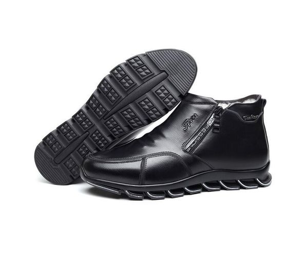 new men's winter sneaker leather boots wool and cotton men's fur leisure high-shoes plus velvet warm men's shoes, Black
new men's winter sneaker leather boots wool and cotton men's fur leisure high-shoes plus velvet warm men's shoes, Black