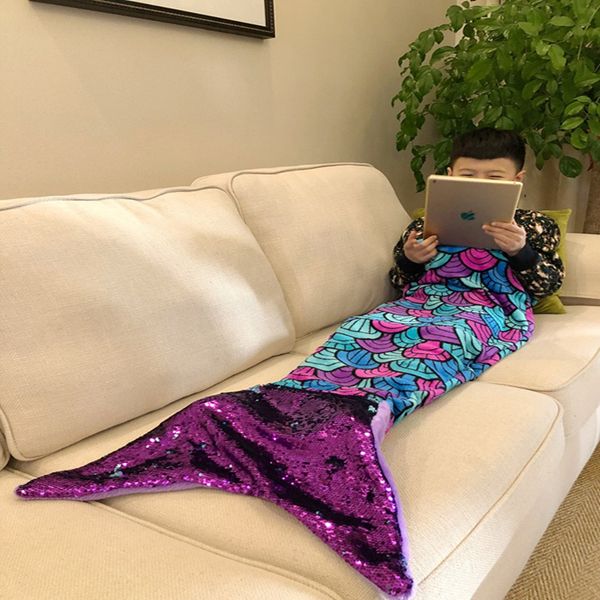 mermaid blanket magical sequin tail blanket for kids knitted sleeping wrap multi colors soft throw bed for sofa
mermaid blanket magical sequin tail blanket for kids knitted sleeping wrap multi colors soft throw bed for sofa