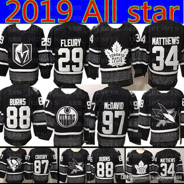 2019 34 Auston Matthews Toronto Maple Leafs jersey Black Vegas Golden Knights 29 Marc-Andre Fleury San Jose Sharks 88 Burns jerseys
2019 34 Auston Matthews Toronto Maple Leafs jersey Black Vegas Golden Knights 29 Marc-Andre Fleury San Jose Sharks 88 Burns jerseys