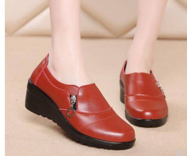 2020 women's shoes in spring and autumn with new style slope heel round head mother shoes@8095, Black
2020 women's shoes in spring and autumn with new style slope heel round head mother shoes@8095, Black