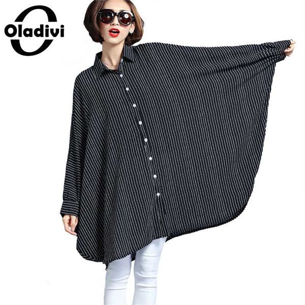 oladivi oversized shirt women large size striped blouses 2020 spring new tees tunic plus size clothing female blusas 8xl 6xl, White
oladivi oversized shirt women large size striped blouses 2020 spring new tees tunic plus size clothing female blusas 8xl 6xl, White