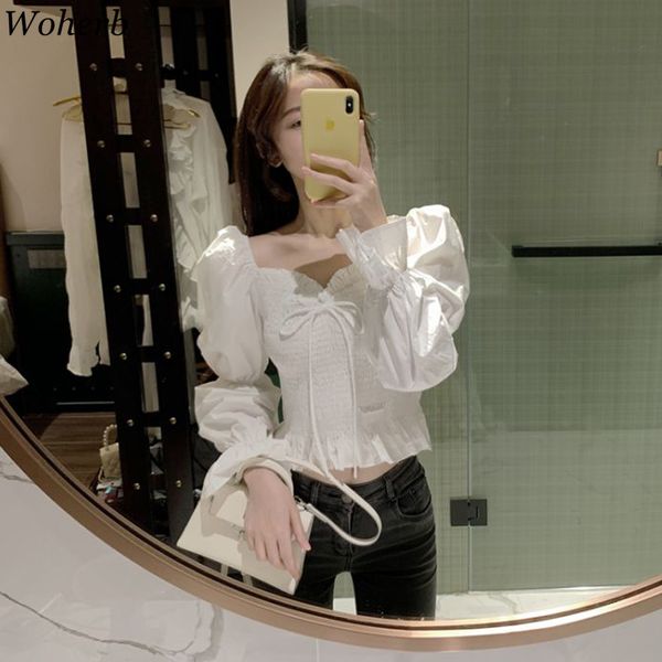 woherb off shoulder women blouses solid pleated puff sleeve blusas mujer short office lady 2020 spring summer shirts, White
woherb off shoulder women blouses solid pleated puff sleeve blusas mujer short office lady 2020 spring summer shirts, White