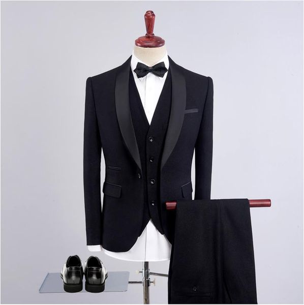 jacket+vest+pants)2019 new black suits fashion party dresses custom slim fit business men wedding suit big full size three piece, White;black
jacket+vest+pants)2019 new black suits fashion party dresses custom slim fit business men wedding suit big full size three piece, White;black