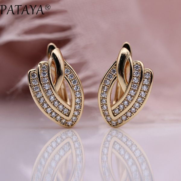pataya new micro-wax inlay hollow drop earrings 585 rose gold women fashion jewelry party three rows fine natural zircon earring, Silver
pataya new micro-wax inlay hollow drop earrings 585 rose gold women fashion jewelry party three rows fine natural zircon earring, Silver