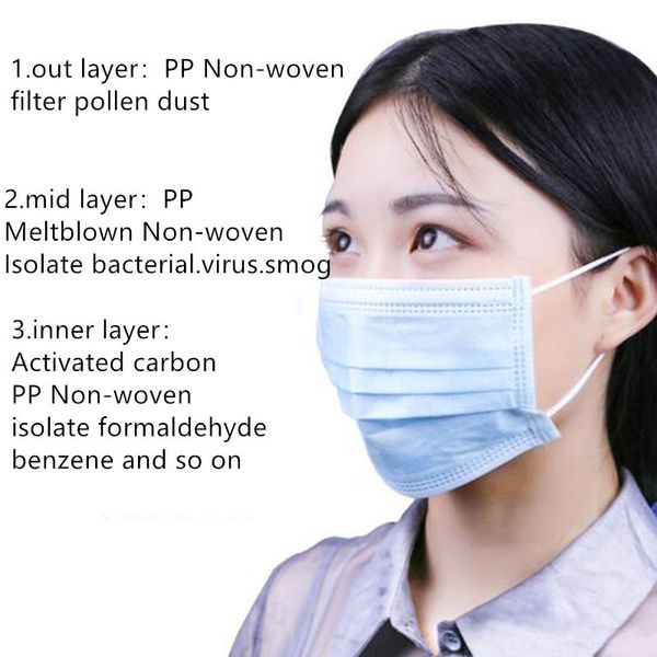 10/20/30 pcs/lot 3 layer non-woven dust anti virus mouth face earloops soft protective mask
10/20/30 pcs/lot 3 layer non-woven dust anti virus mouth face earloops soft protective mask