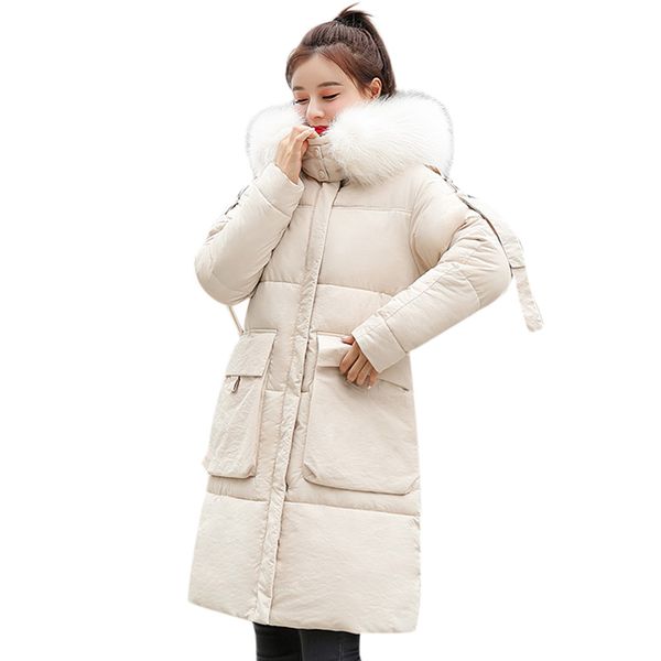 winter jacket women waterproof long down jacket women fashion outerwear long cotton-padded jackets pocket faux fur hooded coats, Black
winter jacket women waterproof long down jacket women fashion outerwear long cotton-padded jackets pocket faux fur hooded coats, Black