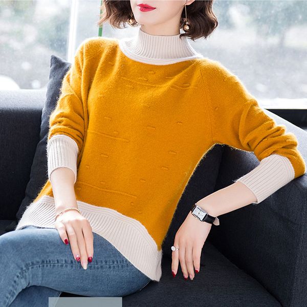 long-sleeved knit sweater ladies winter sweater turtleneck 2019 new stretch pullover wholesale rally, White;black
long-sleeved knit sweater ladies winter sweater turtleneck 2019 new stretch pullover wholesale rally, White;black