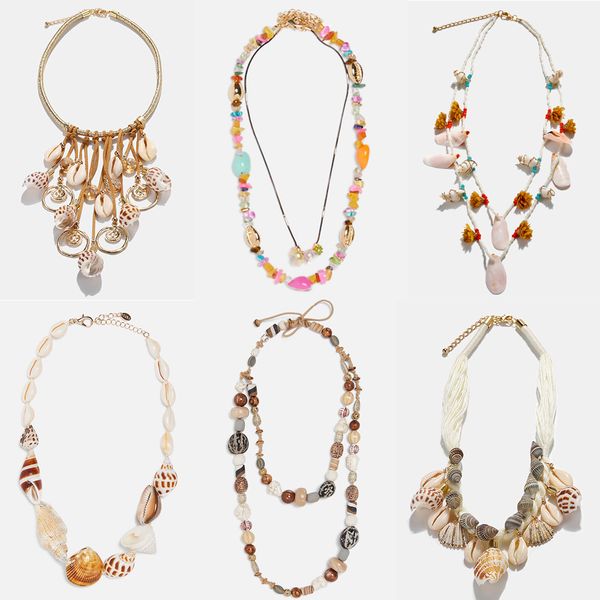 lady 2019 new boho handmade shell conch statement necklaces pendants for women girts brand design wedding collar chokers, Silver 
lady 2019 new boho handmade shell conch statement necklaces pendants for women girts brand design wedding collar chokers, Silver