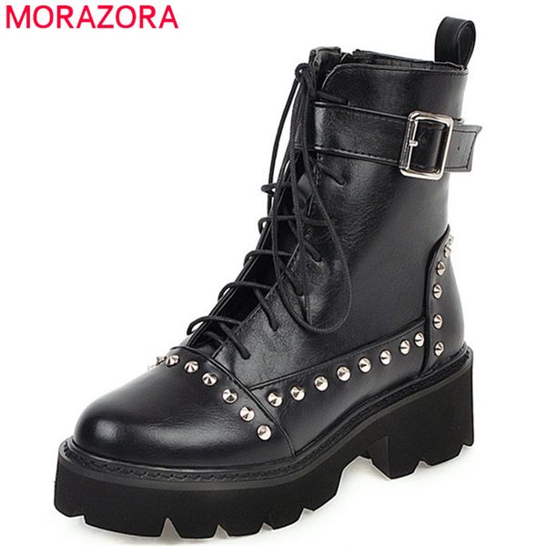morazora 2020 new fashion motorcycle boots women flat platform shoes punk cool round toe rivet autumn winter ankle boots women, Black
morazora 2020 new fashion motorcycle boots women flat platform shoes punk cool round toe rivet autumn winter ankle boots women, Black