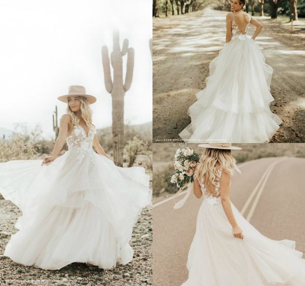 2019 bhldn bohemian wedding dresses spaghetti lace appliqued a line backless wedding gowns custom made beach simple bridal dress, White
2019 bhldn bohemian wedding dresses spaghetti lace appliqued a line backless wedding gowns custom made beach simple bridal dress, White