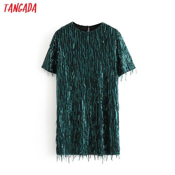 tangada women green sequined dress o neck short sleeve 2019 autumn winter female new year party dress vestidos 3h171, Black;gray
tangada women green sequined dress o neck short sleeve 2019 autumn winter female new year party dress vestidos 3h171, Black;gray