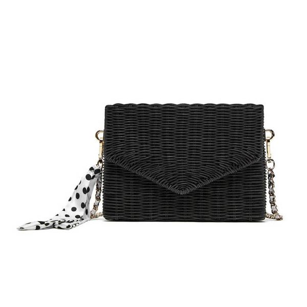fashion rattan straw bags women beach crossbody bags summer scarf handbags ladies bohemian style shoulder bag chain flap(black
fashion rattan straw bags women beach crossbody bags summer scarf handbags ladies bohemian style shoulder bag chain flap(black