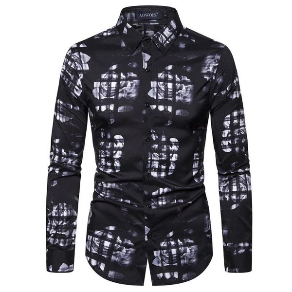 men shirts casual long sleeve floral digital printing chemise homme 2020 new spring men's clothes stylish camisas de hombre, White;black
men shirts casual long sleeve floral digital printing chemise homme 2020 new spring men's clothes stylish camisas de hombre, White;black