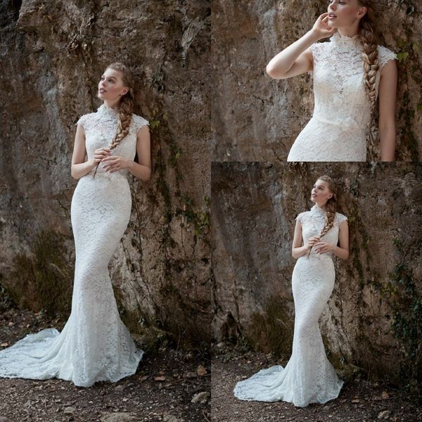 modern mermaid maisonsignore wedding dresses high neck sleeveless tulle lace applique pearls sash wedding gown sweep train robe de mariée, White
modern mermaid maisonsignore wedding dresses high neck sleeveless tulle lace applique pearls sash wedding gown sweep train robe de mariée, White