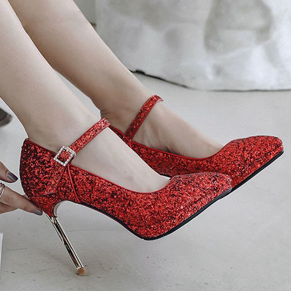 luxury women shoes big size wedding party high heels thin heel pointed toe shoes sequined dress ladies pumps silver, Black
luxury women shoes big size wedding party high heels thin heel pointed toe shoes sequined dress ladies pumps silver, Black