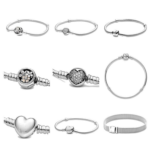 925 sterling silver clip bead bracelets for women fit original reflexions & diy bead bracelet charms femme fashion jewelry gifts, Golden;silver
925 sterling silver clip bead bracelets for women fit original reflexions & diy bead bracelet charms femme fashion jewelry gifts, Golden;silver